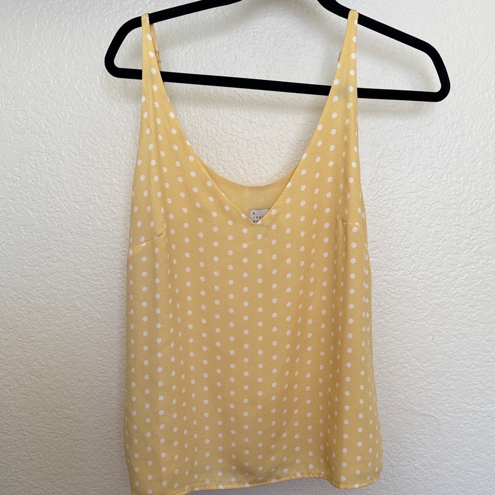A New Day NWT Yellow Polka Dot Camisole - Picture 5 of 8